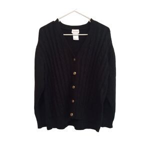 Bobbie Brooks small black long-sleeve button cardigan‎